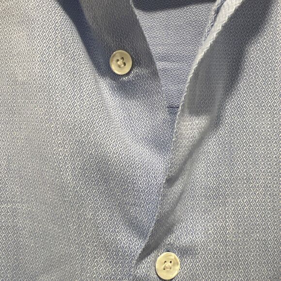 Bill Robinson men’s blue button up shirt hundred percent cotton long sleeves 16 - Picture 5 of 11